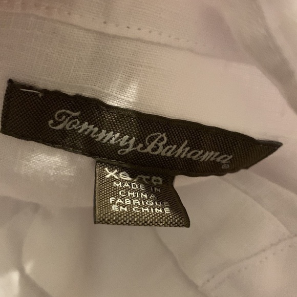 Tommy Bahama Women’s Linen White Button Down Shirt size XS‎ Lagenlook Summer - Picture 2 of 10